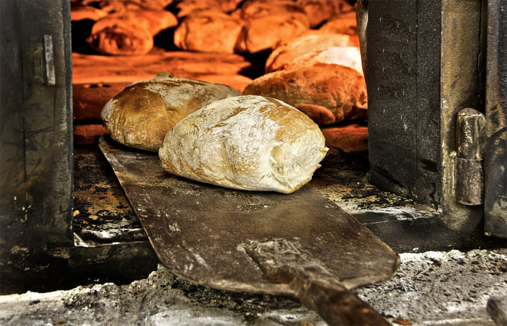 Kemencében sült kovászos kenyér